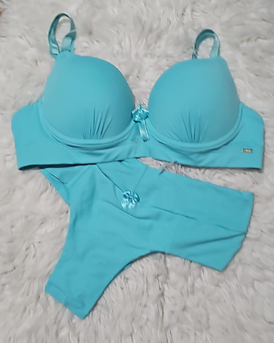 Conjunto Liso Fio Todo Duplo Turquesa