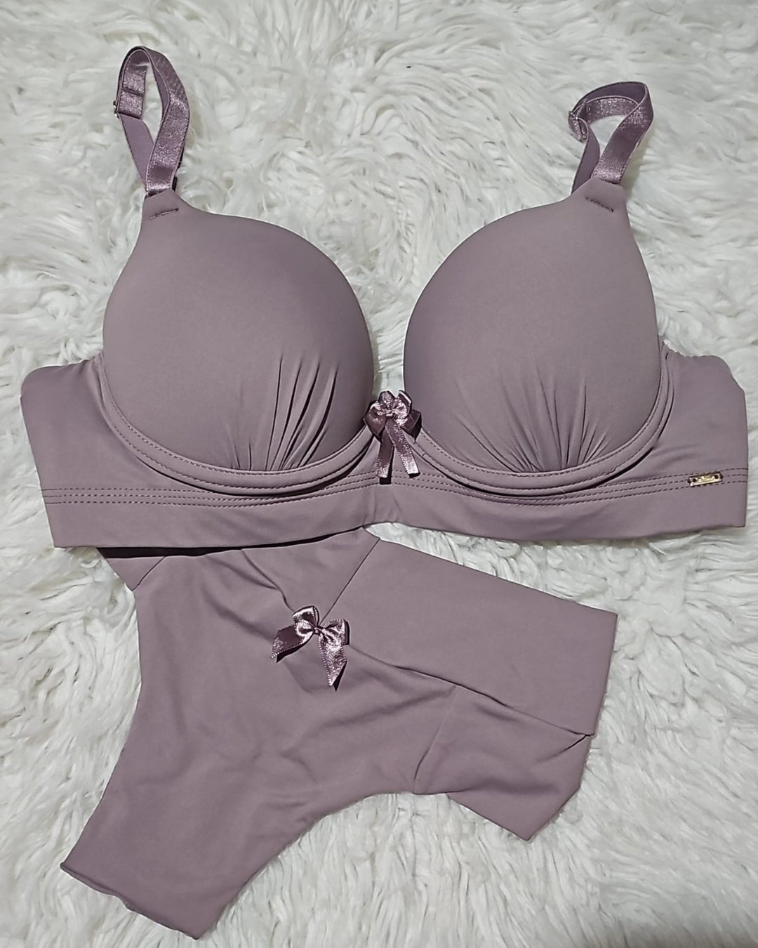 Conjunto Liso Fio Todo Duplo – Bege