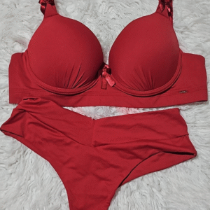 Conjunto Liso Fio Todo Duplo – Vermelho