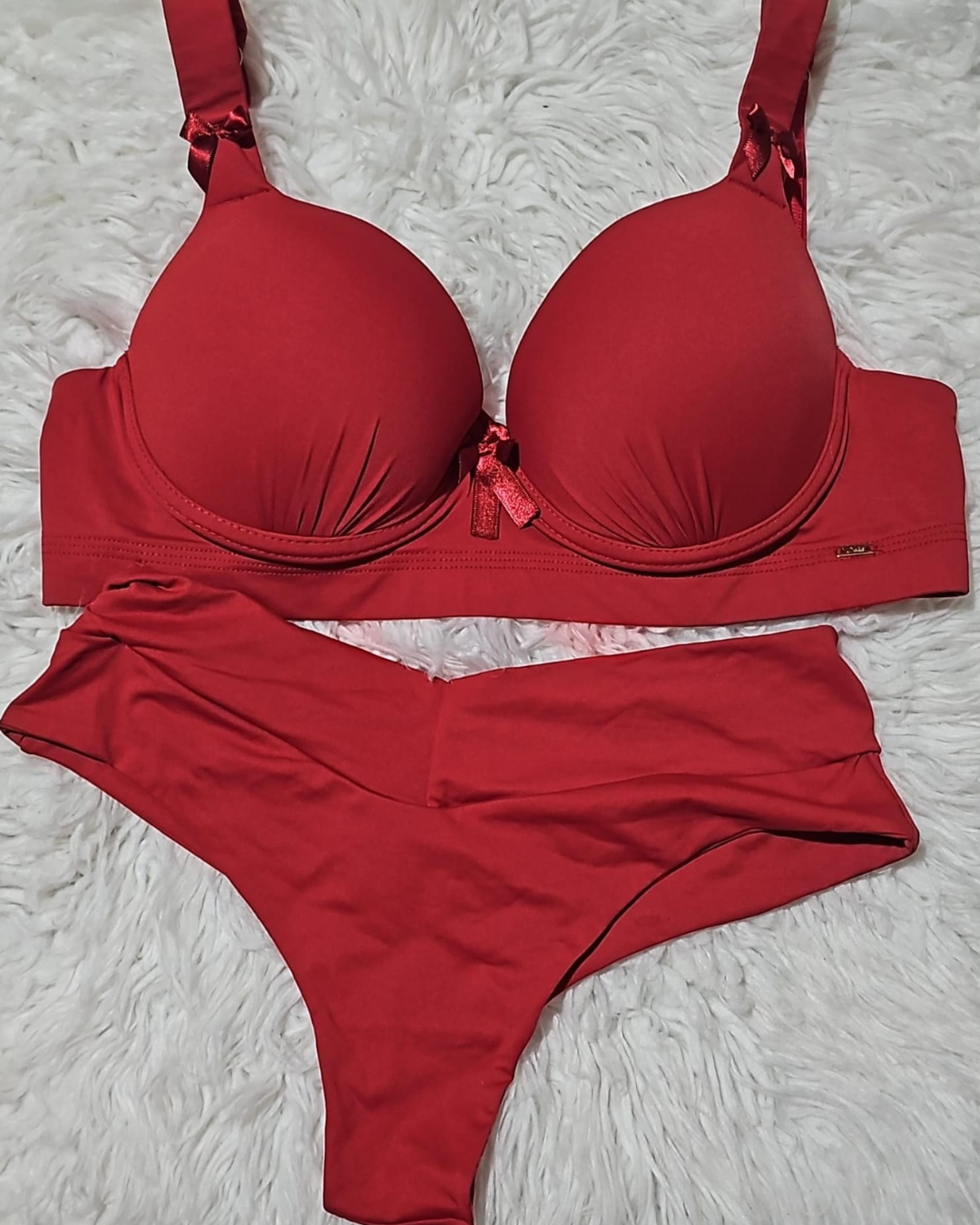 Conjunto Liso Fio Todo Duplo – Vermelho