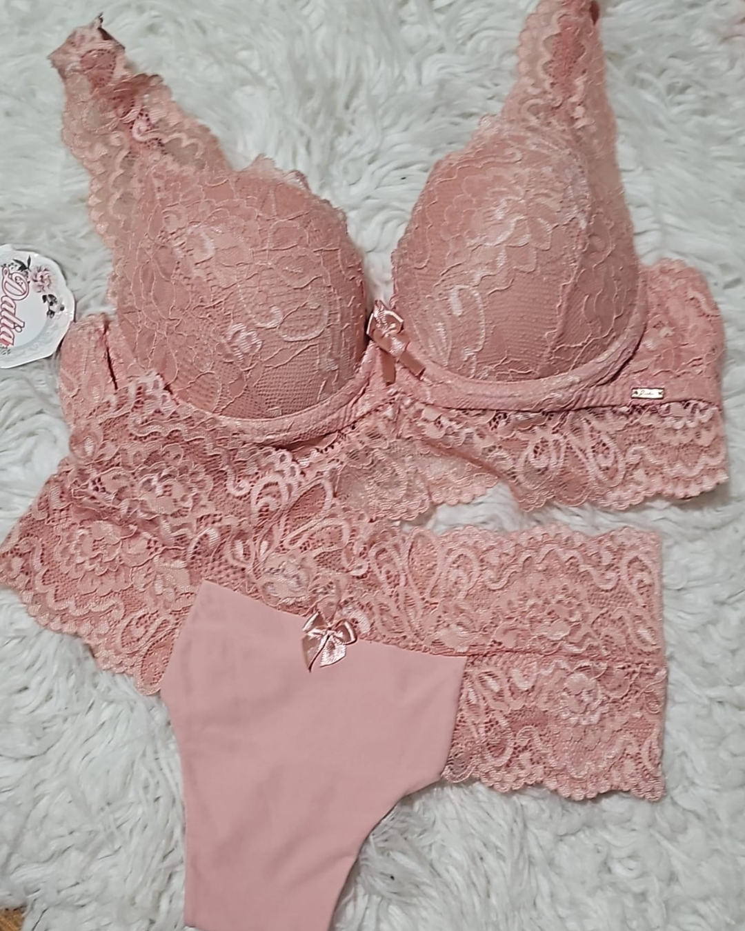 Conjunto Bela Pala com Alça em Renda